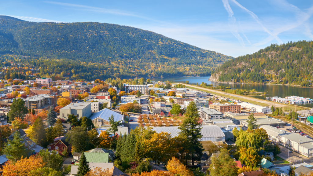 Nelson City BC Autumn Panorama