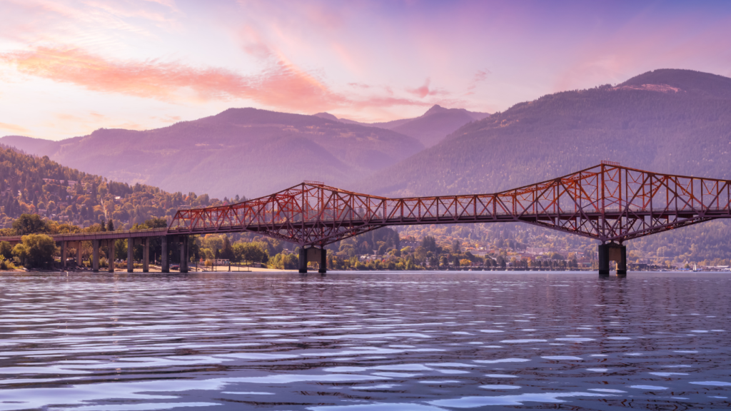 Big Orange Bridge over Kootenay River