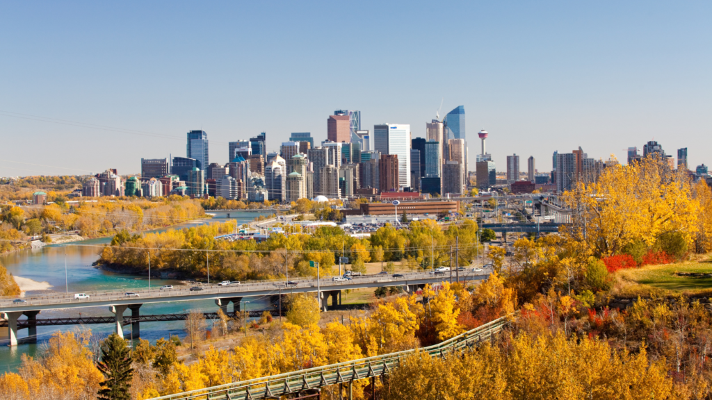 Downtown Calgary Alberta in Fall