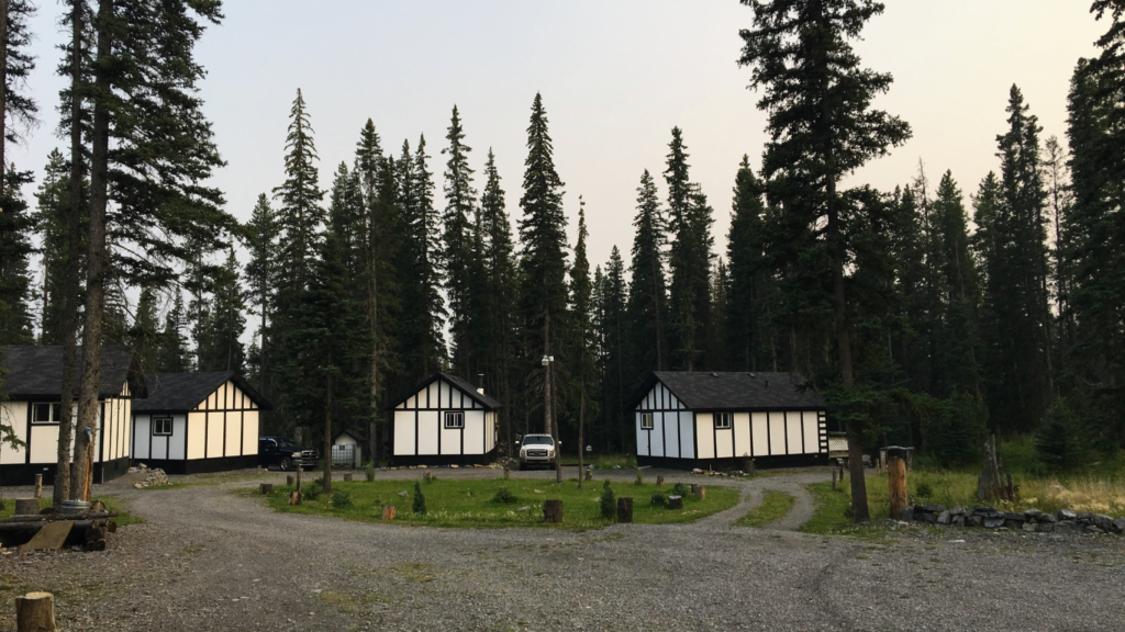 Several log cabins carved out of the forests of Nordegg, Alberta, Canada - Picture by Chris Babcock