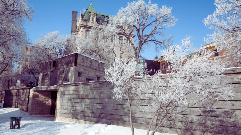 Winnipeg Upper Fort Garry  in Winter