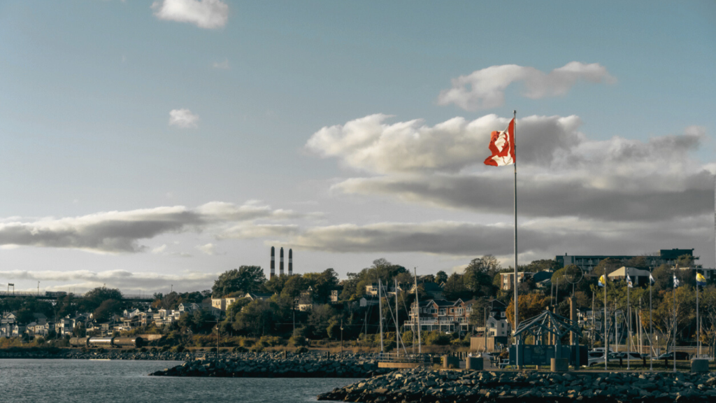 View of Dartmouth in front of water, Ontario