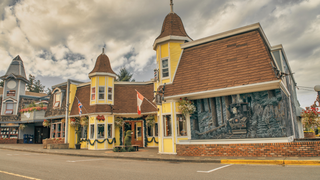 Colorfu homes of Chemainus, Vancouver Island, Canada