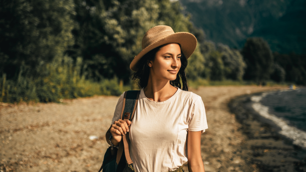 Woman enjoying nature