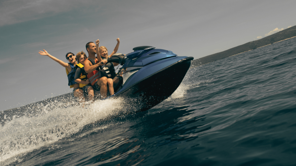 Family Riding A Jet Boat⁠ 